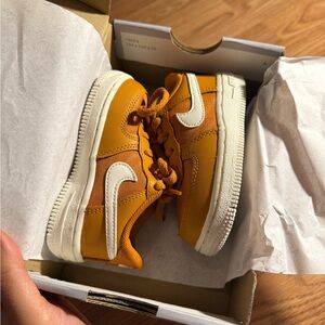 Kids toddler airforce 1 lv8 2 GS Orange Sneakers